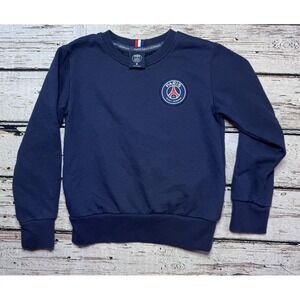 Paris St. Germain Pullover Crewneck Sweatshirt Blue Kids Unisex Boys Girls Sz 6